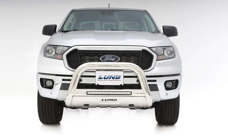 LUND — Lund 2019 Ford Ranger Bull Bar w/Light & Wiring - Polished Stainless
BULL BAR W-LED LIGHT
Bull Bar - view 5