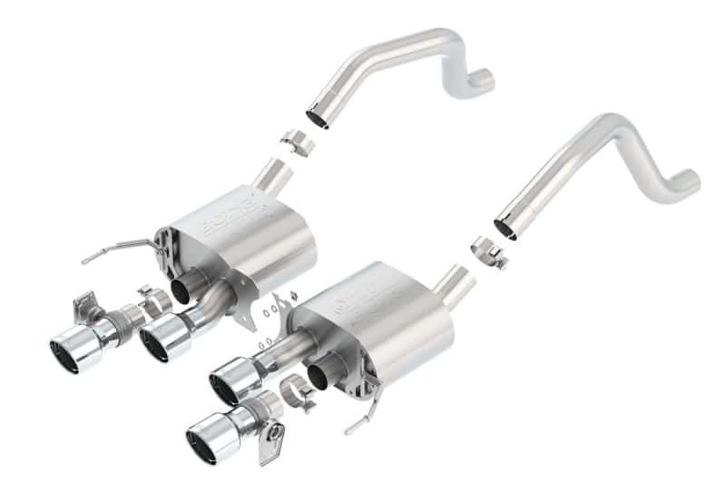 Borla — Borla 15 Chevy Corvette C7 ZO6 6.2L w/o AFM w/ NPP ATAK Quad RD RL IC Tips Center Rear Exit Exhaust
Axle-Back System
ExhstSysKt - view 3