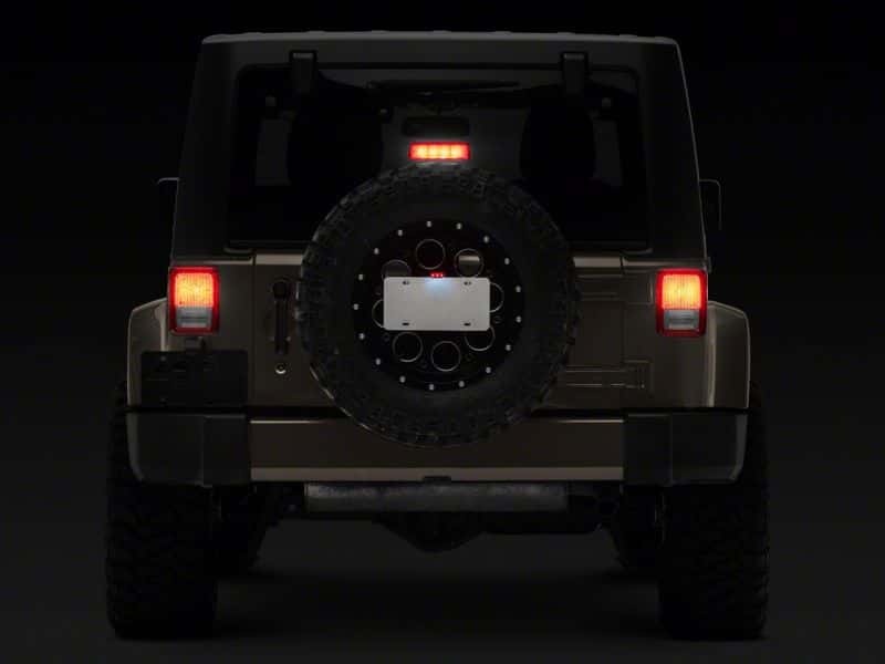 Raxiom — Raxiom 07-18 Jeep Wrangler JK Axial Series License Plate Bracket w/ LED Brake Light
Mount - view 10