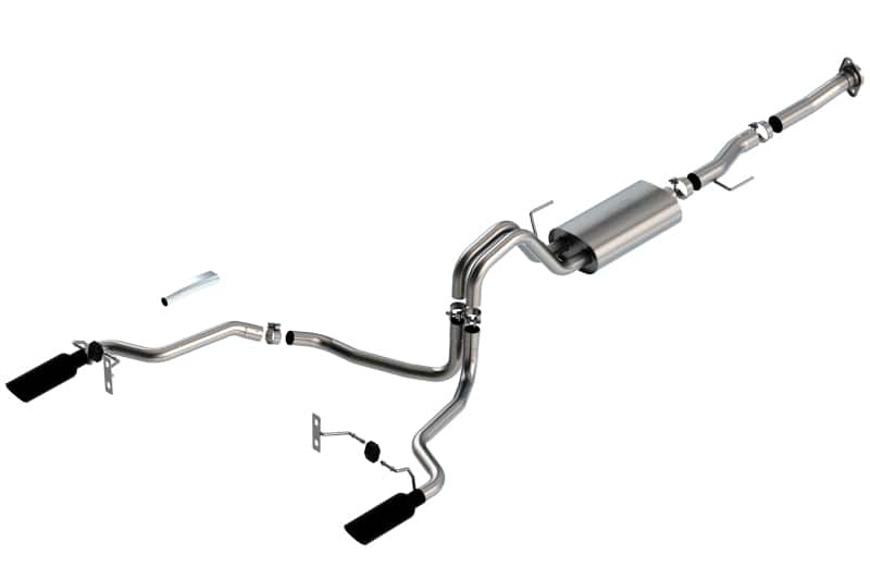Borla — Borla F-150 2021 5.0L 2dr RC SB (122.8 WB) XL/XLT 3/2.25 SRE Cat-Back S-Type Black Chrome Tips
Cat-Back System - view 1