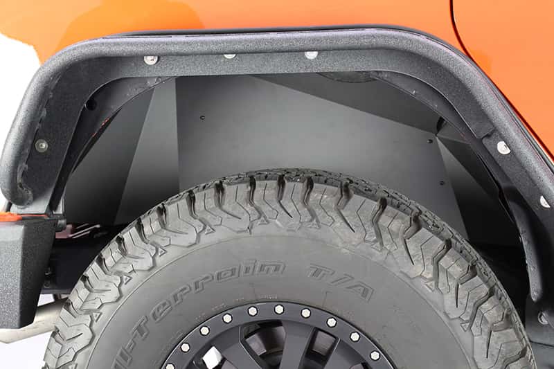 Fishbone Offroad — Fishbone Offroad 07-18 Jeep Wrangler JK Aluminum Rear Inner Fenders - Black Powdercoat - view 3