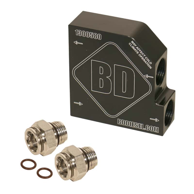 BD Diesel — BD Diesel 13-18 Dodge 6.7L 68RFE/Aisin AS69RC Thermostat Bypass
A/TBpsTubeElim
COOLER BYPASS - view 2