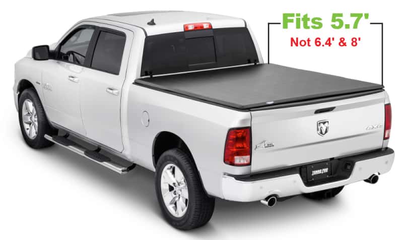 Tonno Pro — Tonno Pro 09-19 Dodge RAM 1500 5.7ft Fleetside Tonno Fold Tri-Fold Tonneau Cover
Soft Tri-Fold Cover - view 5