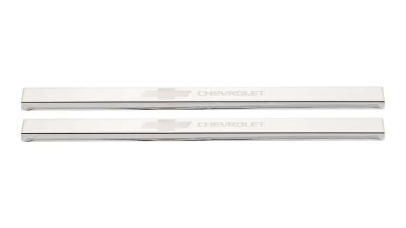 Putco — Putco 2019+ Chevrolet Silv LD Fits Double Cab and Regular Cab (2pc) w/ Bow Tie Etching SS Door Sills
Door Sill Protector - view 1