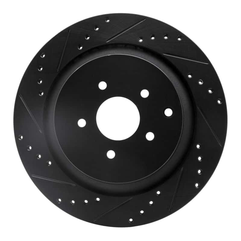 R1 Concepts — R1 09-24 Infiniti Q70L Rear Left Drilled & Slotted Black Brake Rotor
R1 Brake Rotor Drill - view 1
