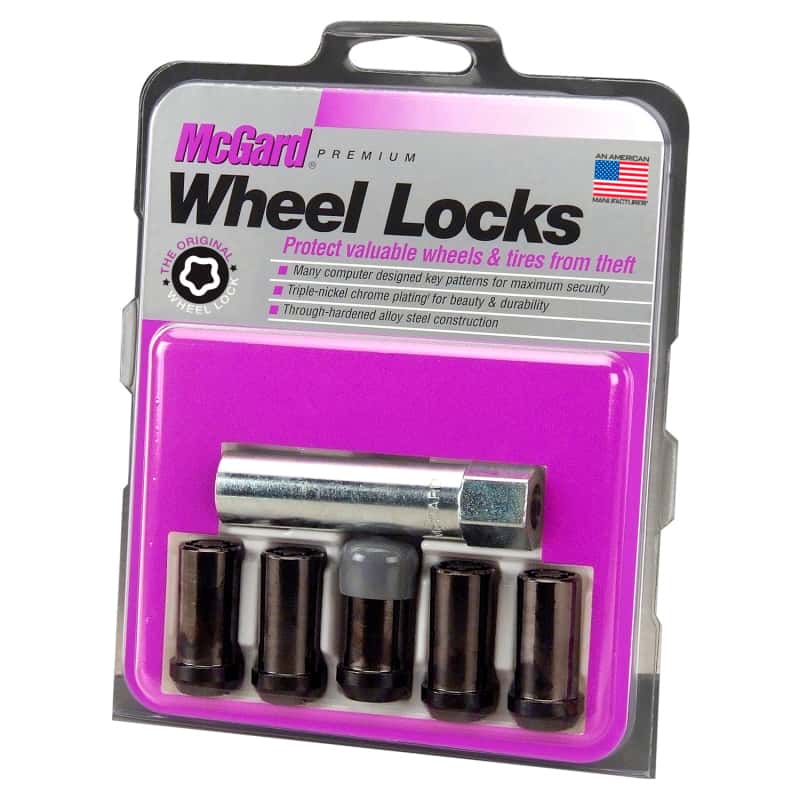 McGard — McGard Wheel Lock Nut Set - 5pk. (Tuner / Cone Seat) 1/2-20 / 13/16 Hex / 1.60in. Length - Black - view 6