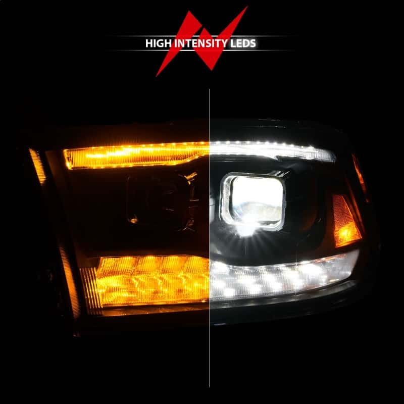 ANZO — ANZO 09-18 Dodge Ram 1500/2500/3500 Full LED Proj Headlights w/Switchback Light Bar - Black
Head Light Set
HdLtSet - view 7