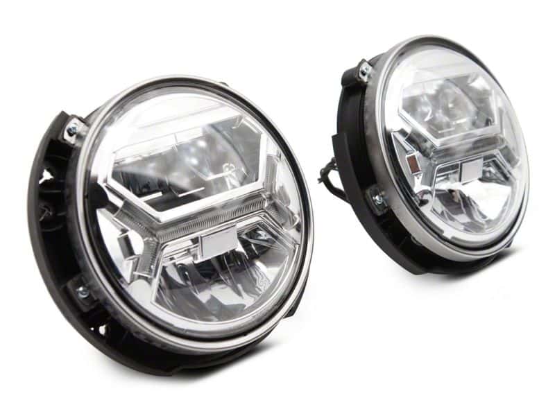 Raxiom — Raxiom07-18 Jeep Wrangler JK LED Halo Projector Headlights- Chrome Housing (Clear Lens)
Headlights - view 2