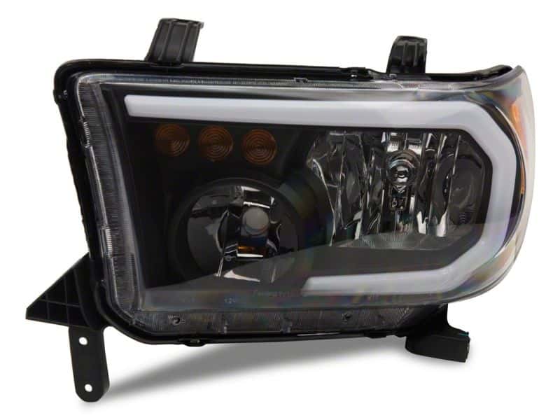 Raxiom — Raxiom 07-13 Toyota Tundra Axial Series Headlights w/ LED Bar- Blk Housing (Clear Lens)
Headlights - view 3