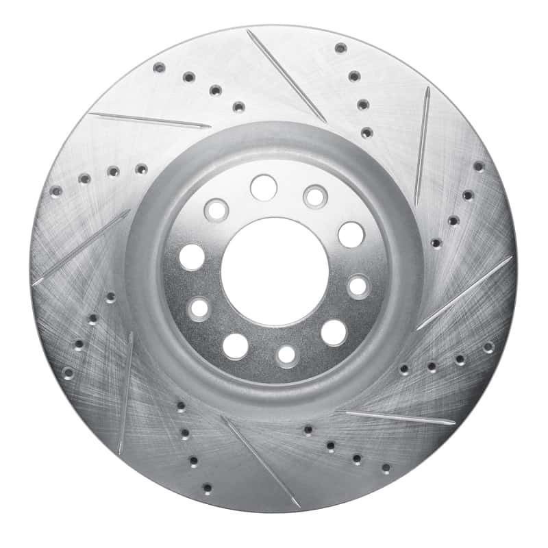R1 Concepts — R1 2017-2025 Alfa Romeo Giulia Front Right Drilled & Slotted Silver Brake Rotor
R1 Brake Rotor Drill - view 1