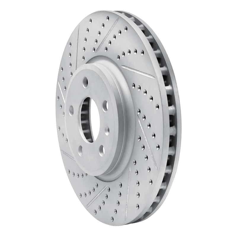 R1 Concepts — R1 08-12 Audi A5 Front Left Drilled & Slotted Geo-Carbon Rotor - view 2