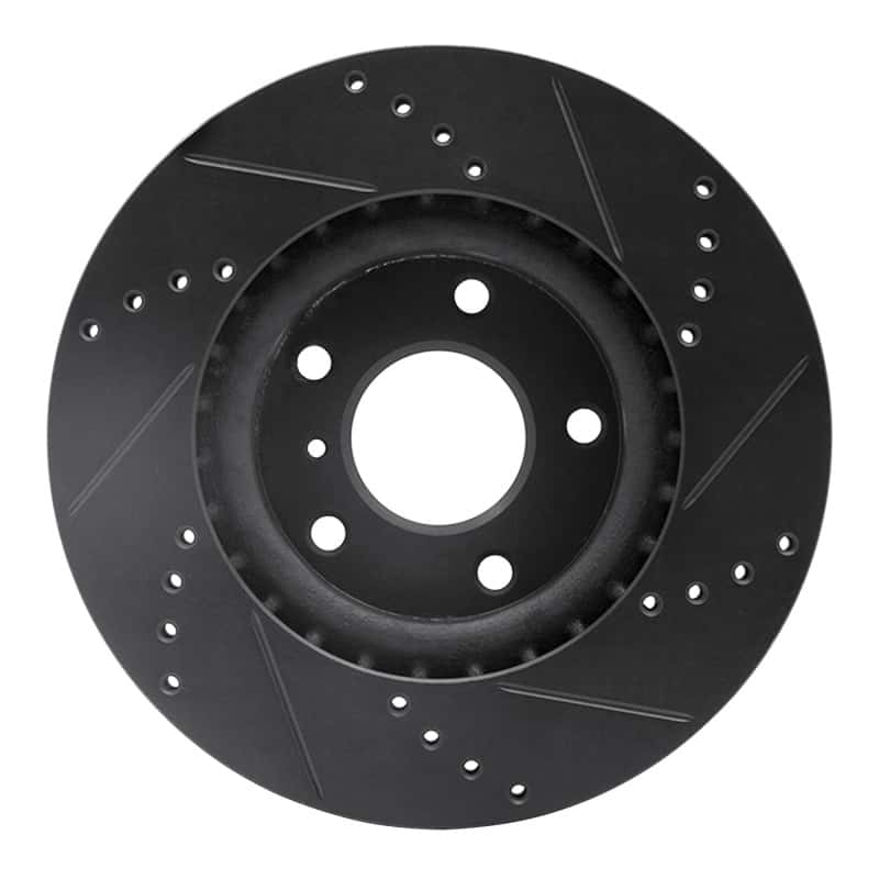 R1 Concepts — R1 03-05 Infiniti G35 Front Left Drilled & Slotted Black Brake Rotor
R1 Brake Rotor Drill - view 5