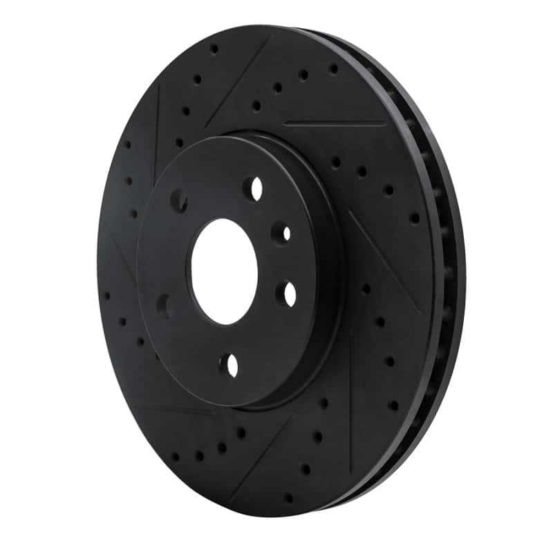 R1 Concepts — R1 2008-2014 Cadillac CTS Front Left Drilled & Slotted Black Brake Rotor
R1 Brake Rotor Drill - view 2