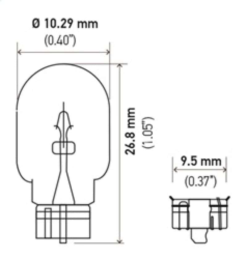 Hella — Hella Universal Clear T3.25 Incandescent 12V 3W Bulb (MOQ 10)
2821 Incan Bulb - view 6