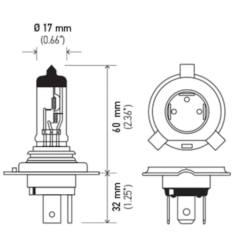 Hella — Hella Halogen H4 12V 60/55W Bulb
H4 Halogen Bulb - view 7