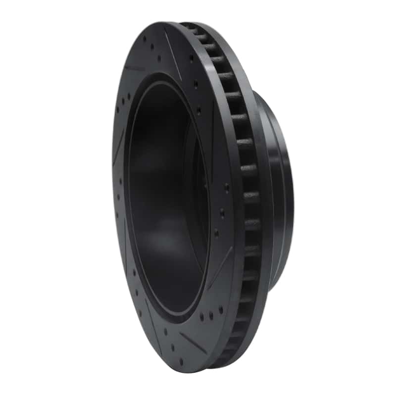 R1 Concepts — R1 08-25 Ford E-150 Rear Left Drilled & Slotted Black Brake Rotor
R1 Brake Rotor Drill - view 4