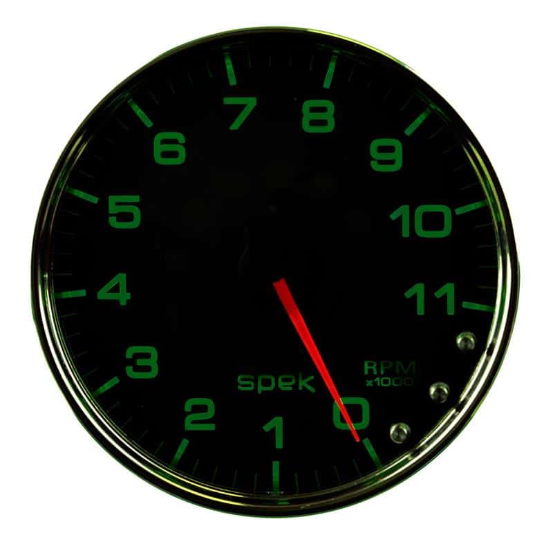 AutoMeter — Autometer Spek-Pro Gauge Tachometer 5in 11K Rpm W/Shift Light & Peak Mem Black/Chrome
GA 5" 11KRPM BCC SPK - view 2