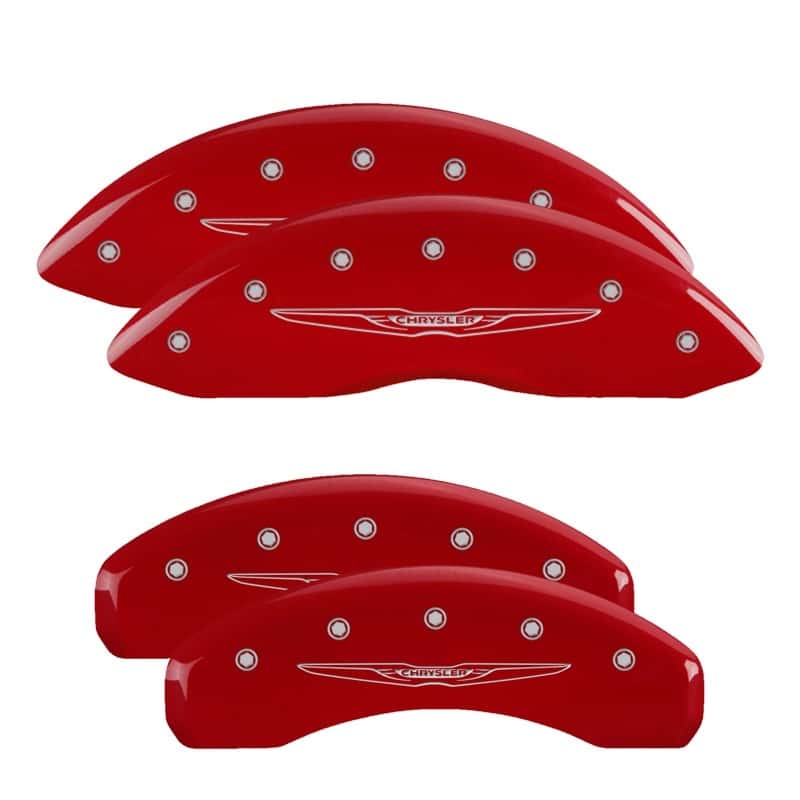 MGP — MGP 4 Caliper Covers Engraved Front & Rear Style 2/Chrysler Wing Red finish silver ch
Caliper Covers - view 1