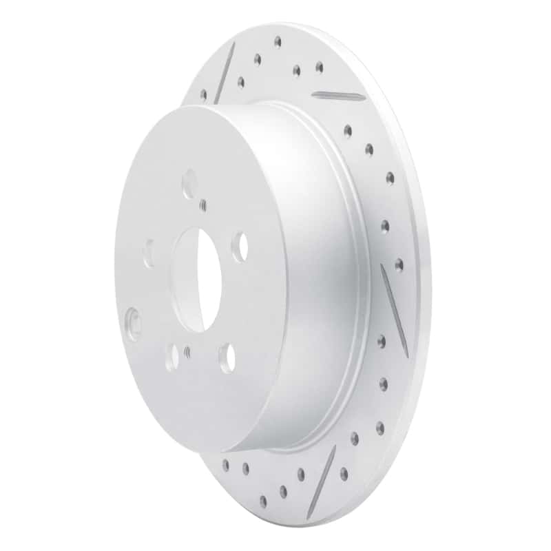 R1 Concepts — R1 00-10 Pontiac Vibe Rear Left Drilled & Slotted Geo-Carbon Rotor - view 2