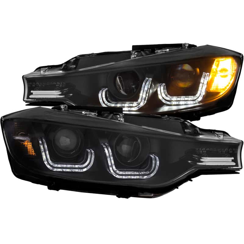 ANZO — ANZO 2012-2015 BMW 3 Series Projector Headlights w/ U-Bar Black
Head Light Set
HdLtSet - view 3