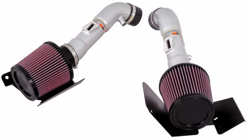 K&N Engineering — K&N 07-08 350z Dual Silver Typhoon Short Ram Intake
Performance Air Inta
Air Intake System - view 1