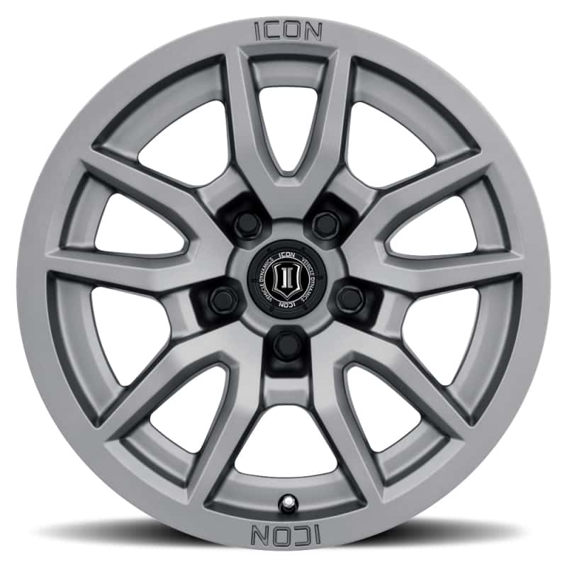 ICON — ICON Vector 5 17x8.5 5x150 25mm Offset 5.75in BS 110.1mm Bore Titanium Wheel
VECTOR 5 WHEEL - view 2