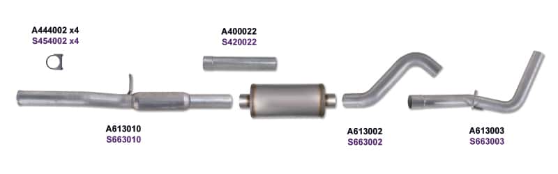 Diamond Eye Performance — Diamond Eye KIT 3in Catback Single GAS AL CHEVY/GM 4.8L 5.3L 1500
KIT; 3in.; CBSGL; OR - view 3