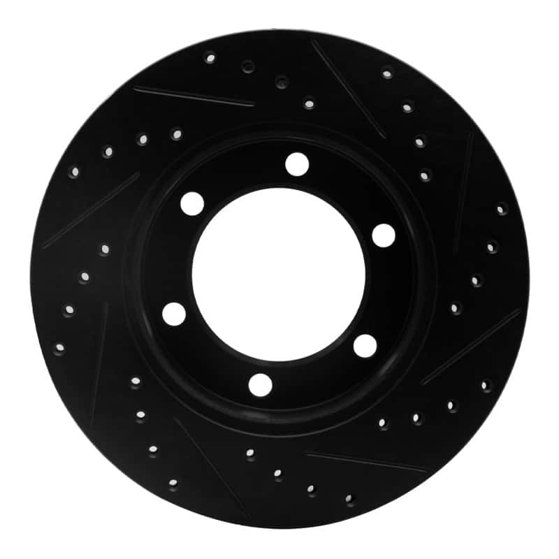 R1 Concepts — R1 95-04 Toyota Tacoma Front Left Drilled & Slotted Black Brake Rotor
R1 Brake Rotor Drill - view 5