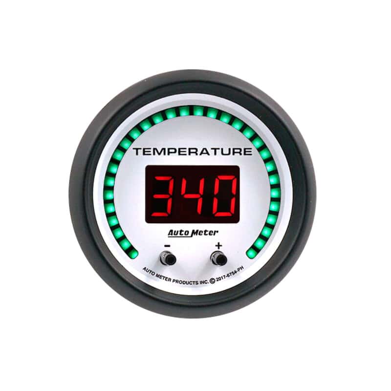 AutoMeter — Autometer 52.4mm White Switchable 60-340 Degrees F / 40-170 Degrees C Phantom Elite Digital Gauge - view 3