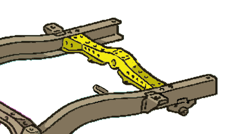RustBuster — Rust Buster 95-04 Toyota Tacoma Spare Tire Crossmember - view 2