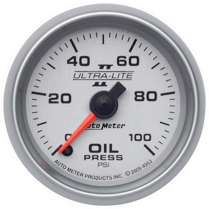 AutoMeter — Autometer Ultra-Lite II 52mm 0-100 psi Full Sweep Electric Oil Pressure Gauge
2-1/16" OIL PRESS, 0 - view 2