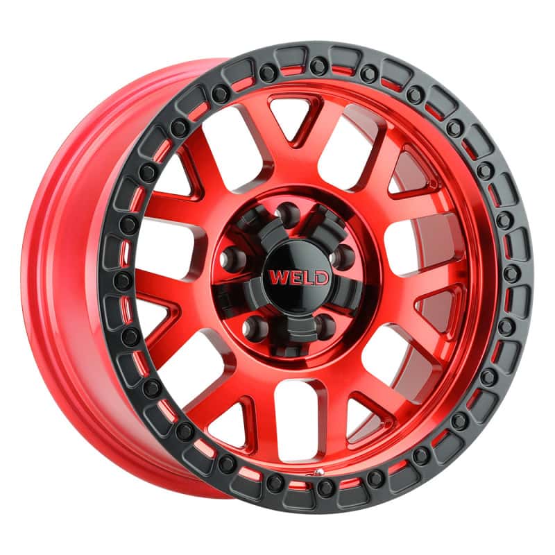 Weld — Weld Off-Road W133 17X9 Cinch 6X135 6X139.7 ET-12 BS4.50 Candy Red / Satin Black Ring 106.1 - view 3