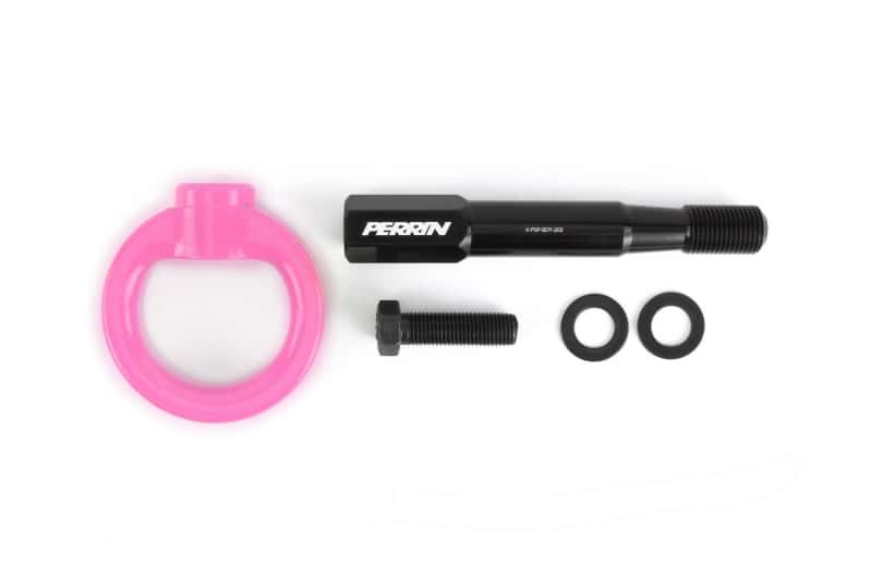 Perrin Performance — PERRIN 15-17 Subaru WRX & STI / 13-17 Crosstrek / 12-16 Impreza Tow Hook Kit (Front) - Hyper Pink - view 4