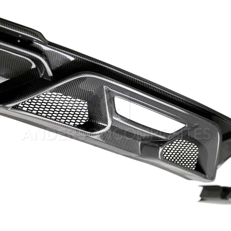 Anderson Composites — Anderson Composites 2020 Ford Mustang/Shelby GT500 Carbon Fiber Rear Diffuser - view 4