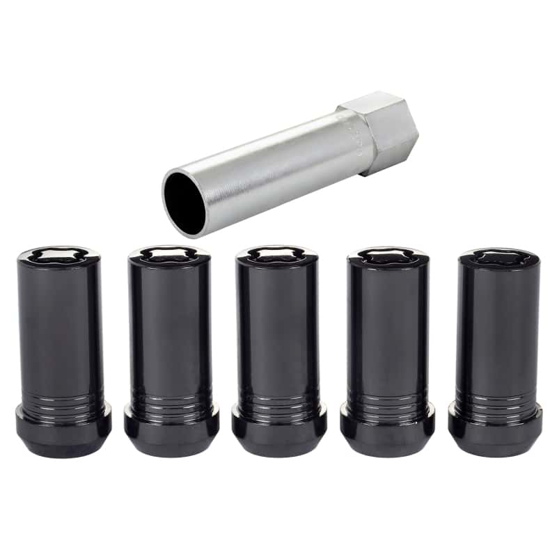 McGard — McGard Wheel Lock Nut Set - 5pk. (Tuner / Cone Seat) 1/2-20 / 13/16 Hex / 1.60in. Length - Black - view 1