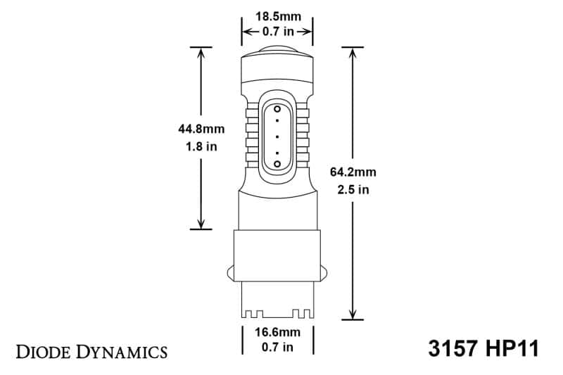 Diode Dynamics — Diode Dynamics 3157 LED Bulb HP11 LED - Amber (Single) - view 5