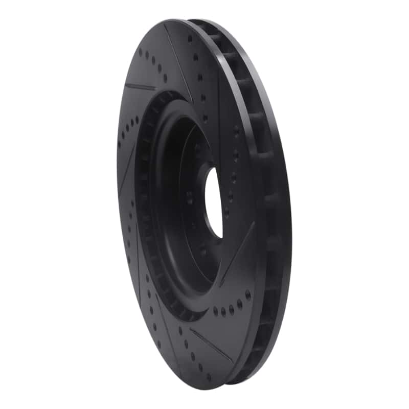 R1 Concepts — R1 04-11 Cadillac STS Front Left Drilled & Slotted Black Brake Rotor
R1 Brake Rotor Drill - view 4