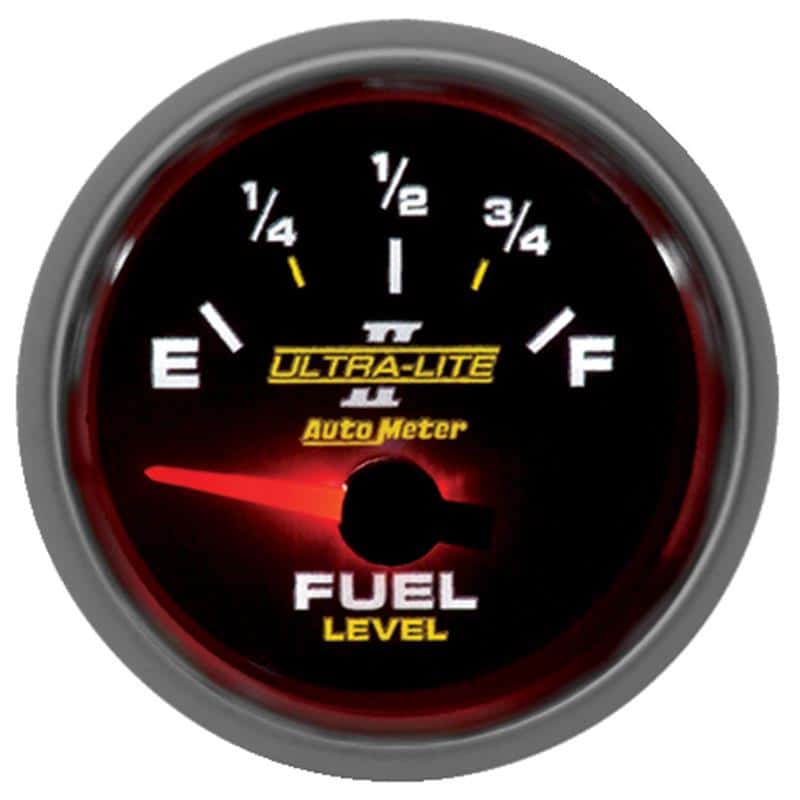 AutoMeter — Autometer Ultra-Lite II 2-1/16in 0 OHMS Empty / 90 OHMS Full Electronic Fuel Level Gauge
2-1/16" FUEL LEVEL, - view 2