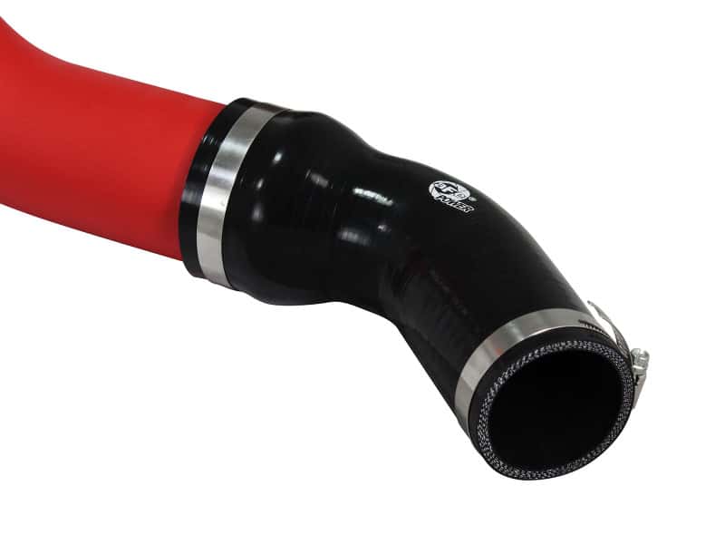 aFe — aFe BladeRunner Intercooler Tube Hot Side 3in Ram 1500 14-15 EcoDiesel V6-3.0L (td) - Red
Hot Charge Pipe - view 3