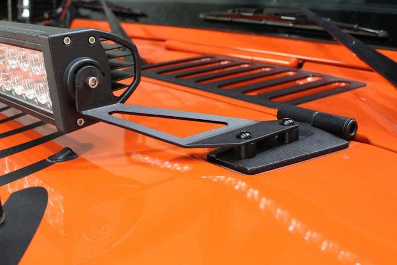 Fishbone Offroad — Fishbone Offroad 07-18 Jeep Wrangler JK Hood Light Mount Brackets - view 5