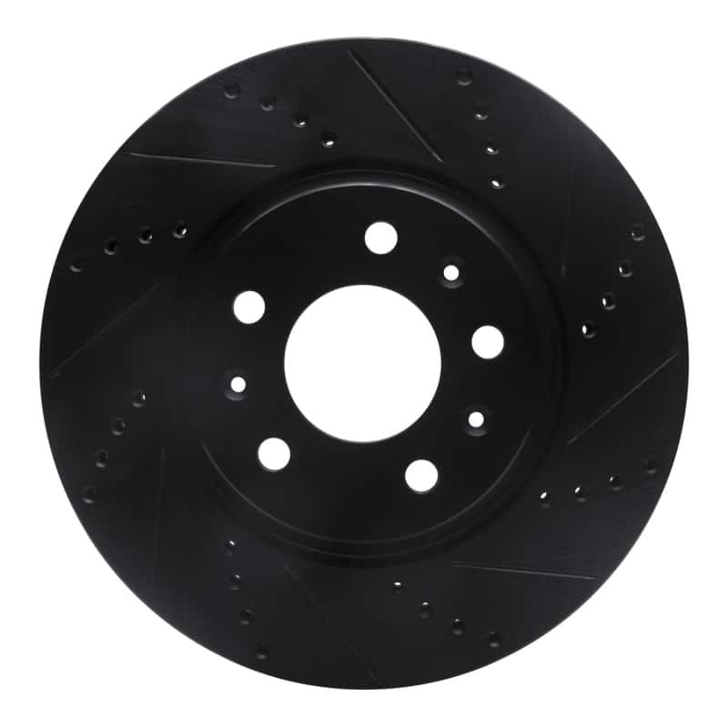 R1 Concepts — R1 03-08 Cadillac STS Front Right Drilled & Slotted Black Brake Rotor
R1 Brake Rotor Drill - view 1