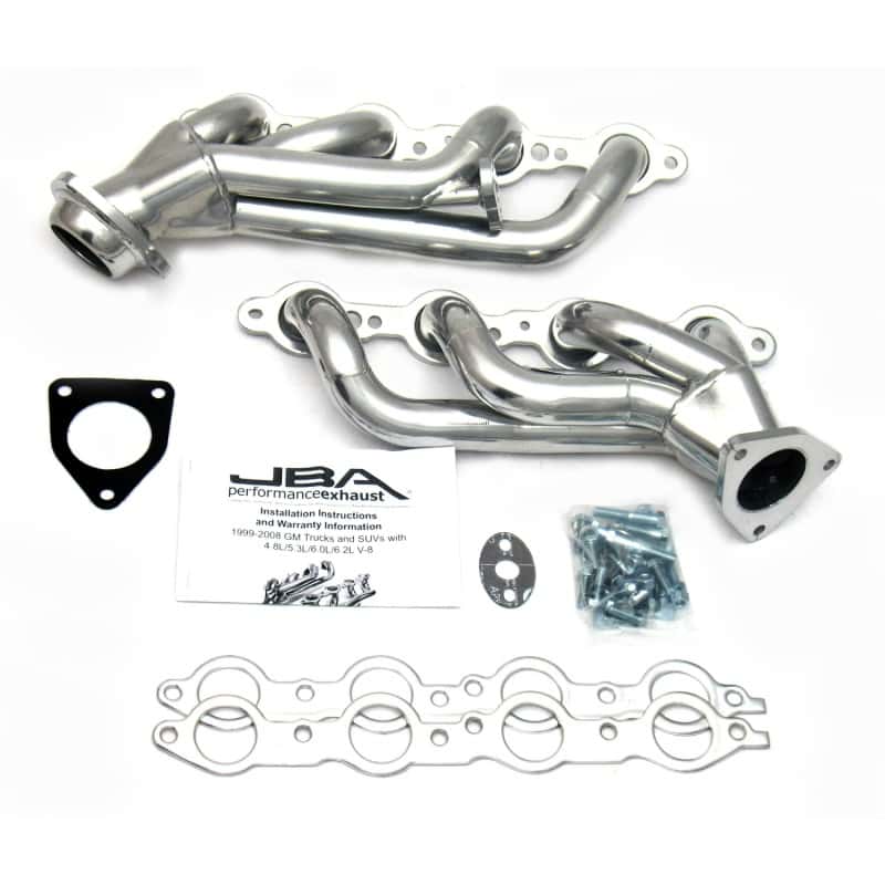 JBA — JBA 99-01 GM Truck 4.8L/5.3L LS w/o A.I.R. w/EGR 1-5/8in Primary Silver Ctd Cat4Ward Header
Exhaust Header - view 2