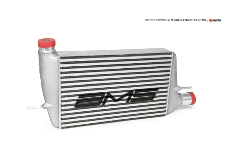 AMS — AMS Performance 08-15 Mitsubishi EVO X Front Mount Intercooler w/Modular Cast End Tanks & Logo
EVO Intercooler - view 1