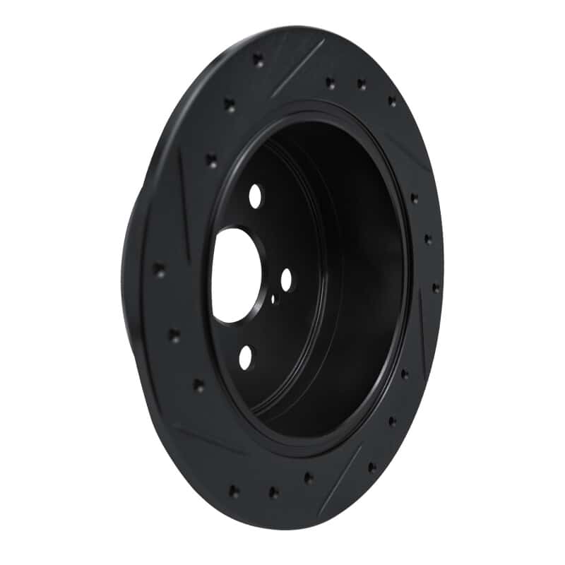 R1 Concepts — R1 86-93 Lexus ES250 Rear Right Drilled & Slotted Black Brake Rotor
R1 Brake Rotor Drill - view 4