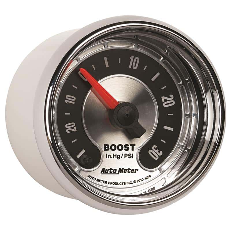 AutoMeter — Autometer American Muscle 52mm Full Sweep Electric 30 In Hg.-Vac/30PSI Boost Vacuum Gauge
GA 2" BST 30PSI ST A - view 5