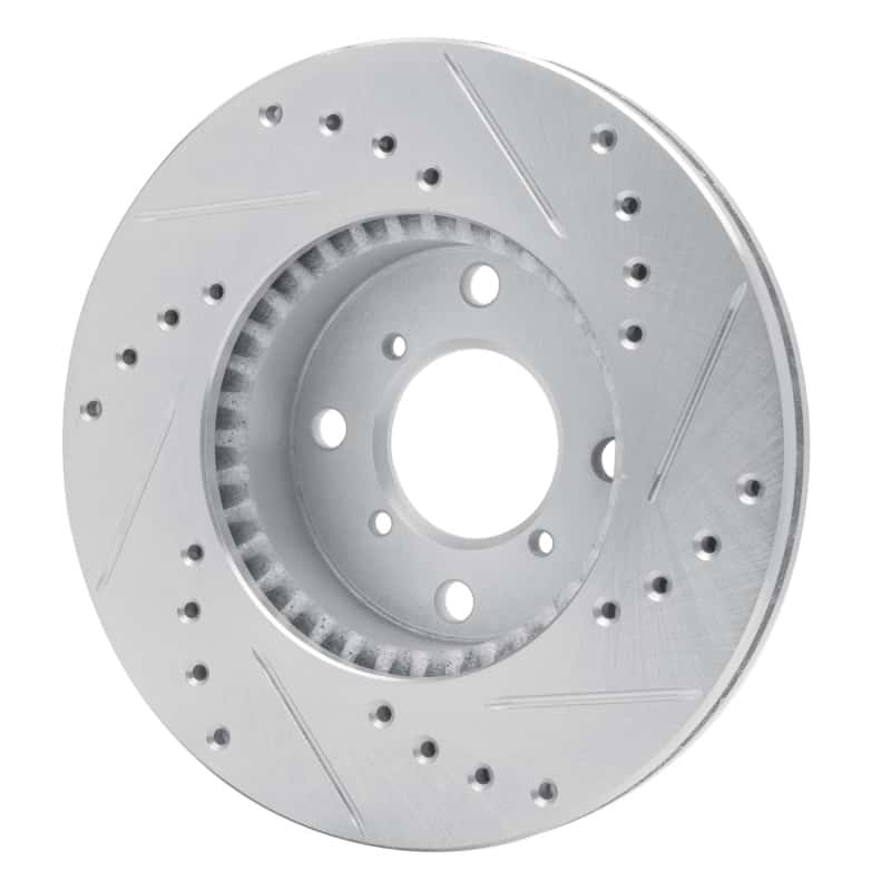 R1 Concepts — R1 99-07 Suzuki Aerio Front Left Drilled & Slotted Silver Brake Rotor
R1 Brake Rotor Drill - view 4