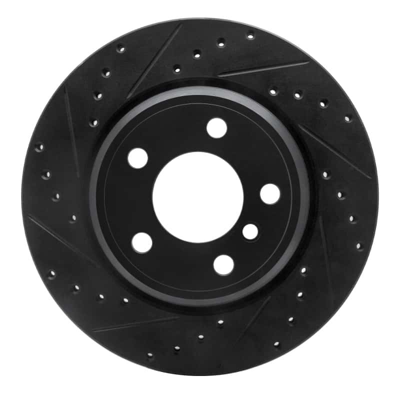 R1 Concepts — R1 02-06 BMW X5 Rear Left Drilled & Slotted Black Brake Rotor
R1 Brake Rotor Drill - view 1