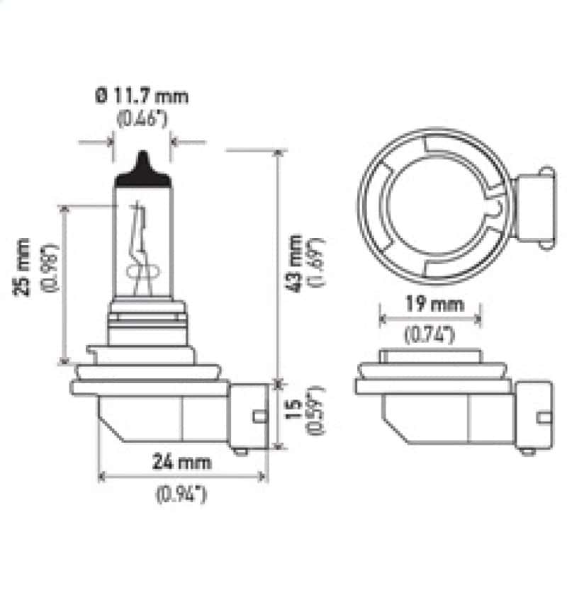 Hella — Hella Bulb H11 12V 55W Pgj192 T4 - view 5