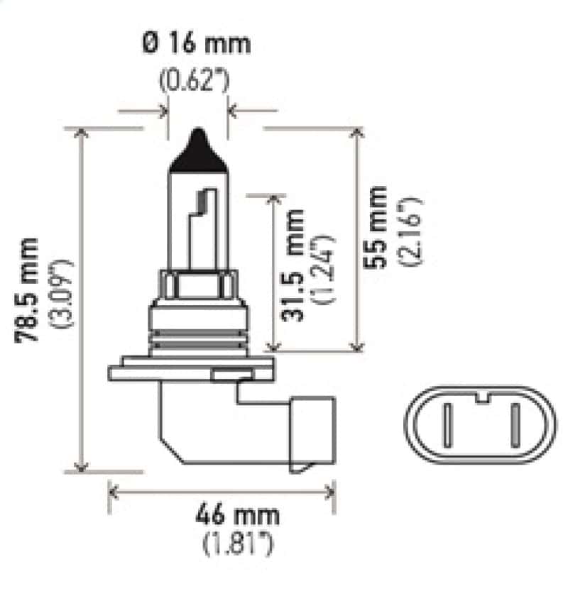 Hella — Hella 9006 12V 55W Halogen Bulb
9006 Halogen Bulb - view 3