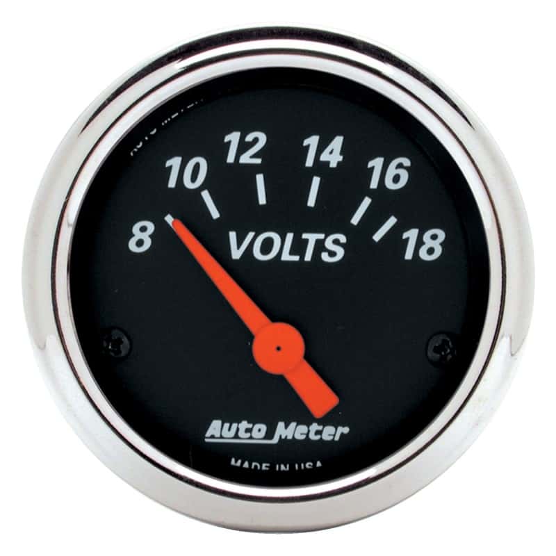 AutoMeter — Autometer Designer Black 2 1/16in 18 Volt Electronic Voltage Gauge
GA 2" VOLT ELEC DB - view 2